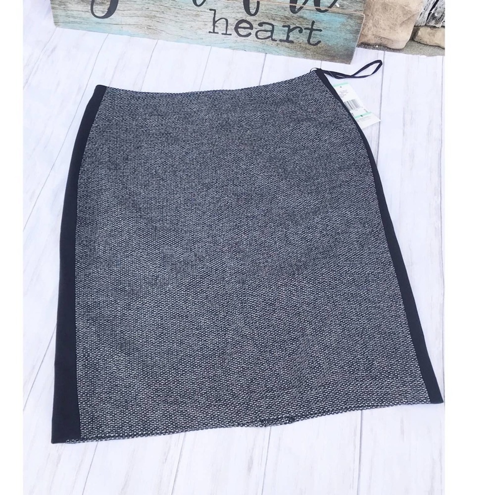 Anne Klein, black and silver skirt